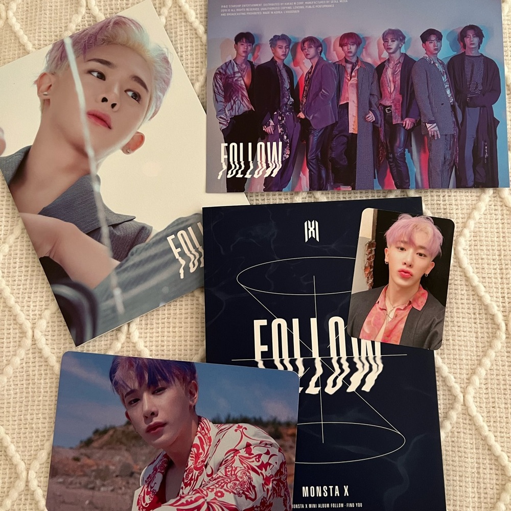 Monsta X Follow Album CD - Wonho Photocard